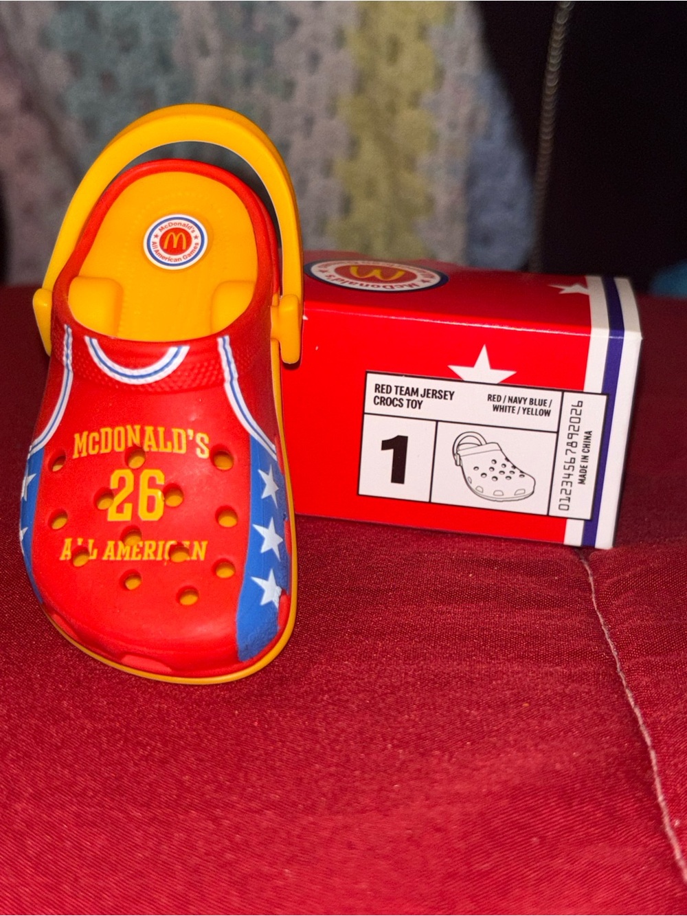 McDonald's Red, Blue & Yellow Croc Toy - All American 26, NIB - Picture 4 of 7